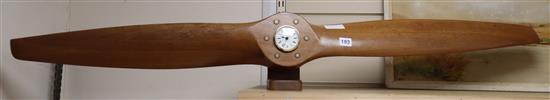 An aircraft propeller mantel timepiece